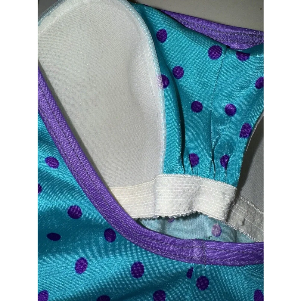 Vintage Some Body Mainstream bullet bra bathing suit union made Blue & Purple - Picture 10 of 12